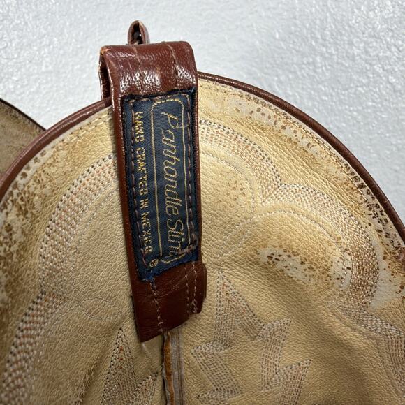 Panhandle Slim Western Boots Mens US 8 D Brown Leather Cowboy Mid Calf Pull On main image 12